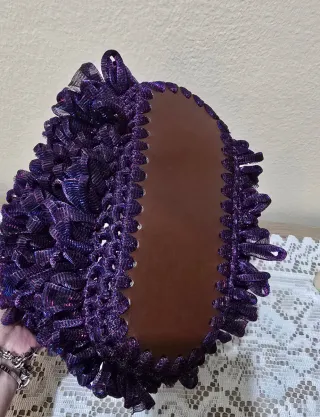 Borsa Clutch Riccia Viola