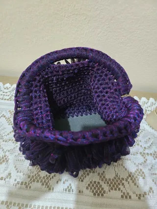 Borsa Clutch Riccia Viola