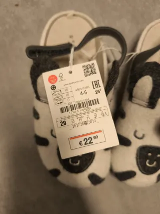 Zapatillas Casa Zara Home Cebra Niña/Niño Talla 29