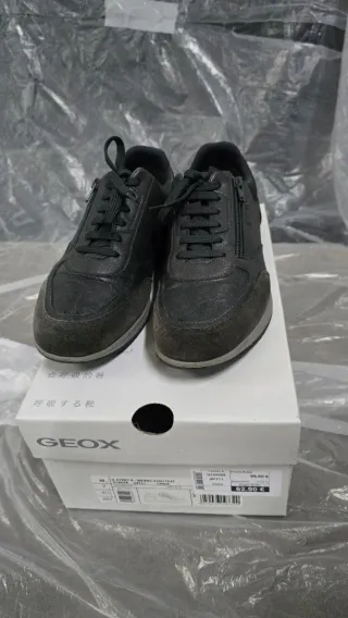 Geox Zapatillas Deportivas Negras y Grises