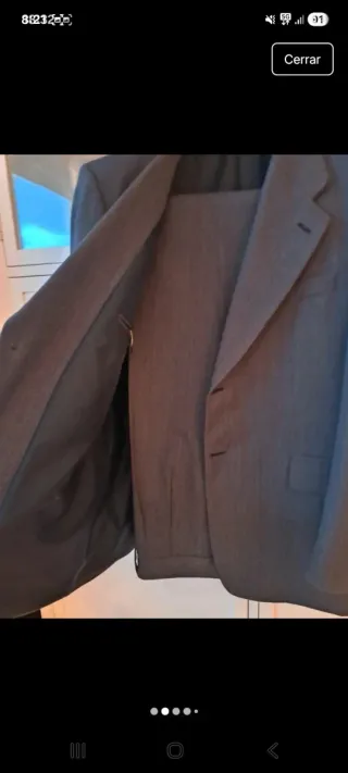 Traje de caballero espiga gris