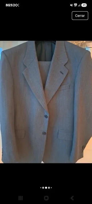 Traje de caballero espiga gris