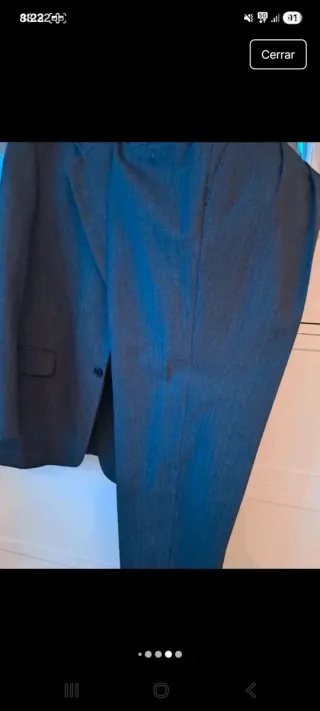 Traje de caballero espiga gris