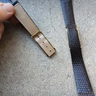 Cinturino vintage vera lucertola testa di moro