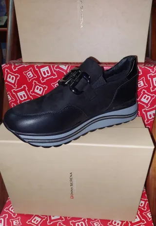 DONNA SERENA Scarpe Donna Pelle Camoscio Nero