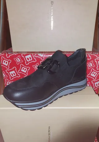 DONNA SERENA Scarpe Donna Pelle Camoscio Nero