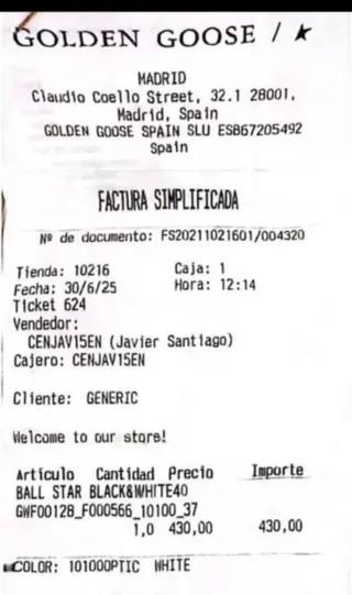 Zapatillas Golden Goose Negras y Blancas