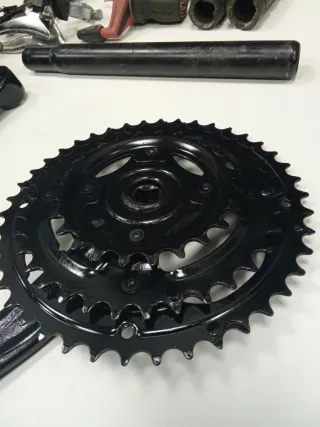 Lote componentes bicicleta: sillín, cambios