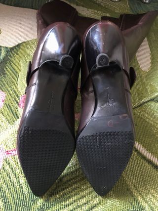 Stivali Salvatore Ferragamo tacco marrone