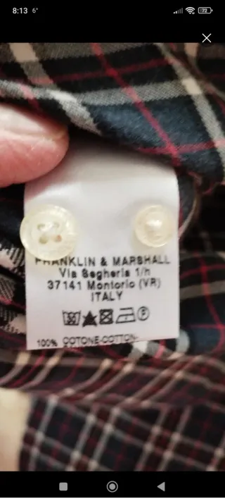 Camisa Franela Franklin Marshall T: L COMO NUEVA