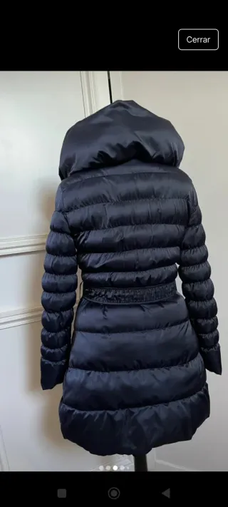 Anorak largo azul mujer