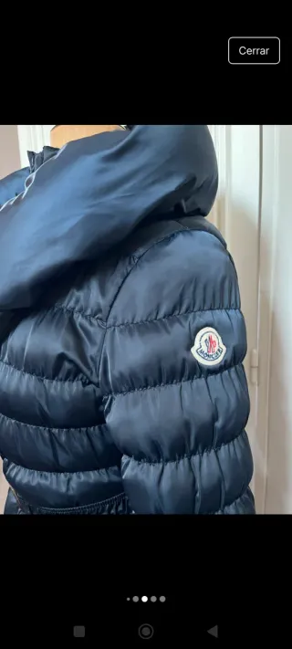 Anorak largo azul mujer