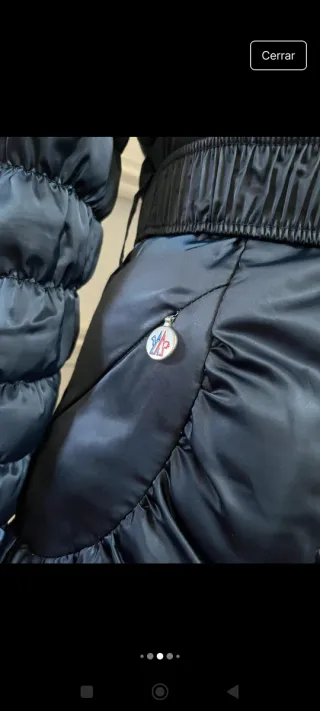 Anorak largo azul mujer