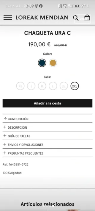 Gabardina impermeable Loreak Mendian verde