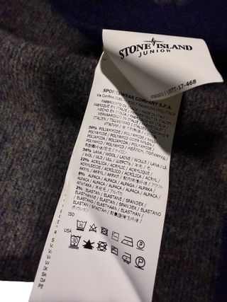 Stone Island Felpa con Cappuccio Bambino 8 Anni