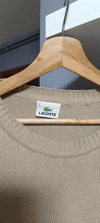 Jersey Lacoste Algodón Vintage Beige