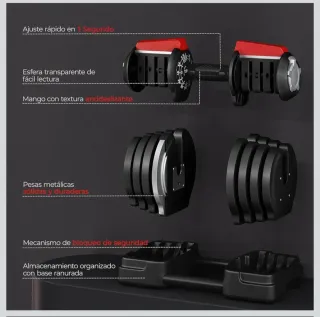 Mancuernas Ajustables 3 en 1