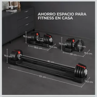 Mancuernas Ajustables 3 en 1