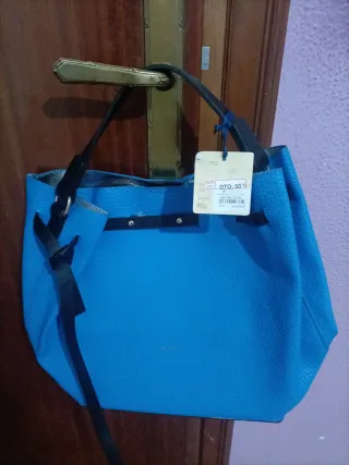 Bolso azul mujer