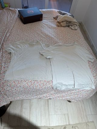 Pack 2 Camisetas Básicas Primark – Blanco Roto / M