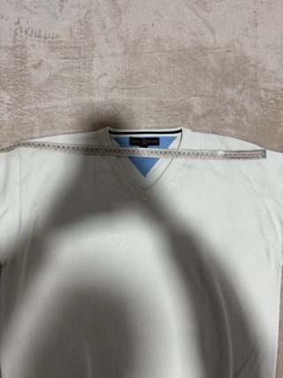 Maglione Tommy Hilfiger golf V-neck Bianco tg L