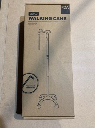 Bastón Andar Cuádruple Plegable Rehand