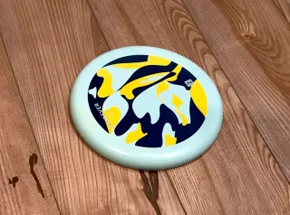 Frisbee azzurro/giallo morbido