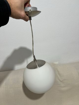 Lámpara de techo 2 esferas cristal