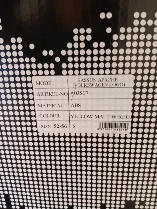 Casco de esquí Volkswagen amarillo T. S. 52-56