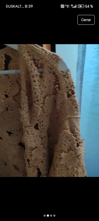 Abrigo crochet Zara talla única amarillo mostaza