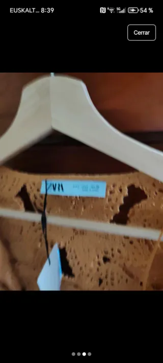 Abrigo crochet Zara talla única amarillo mostaza