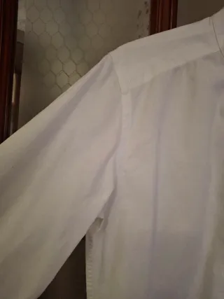 Camicia uomo collo coreana bianca