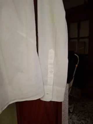 Camicia uomo collo coreana bianca