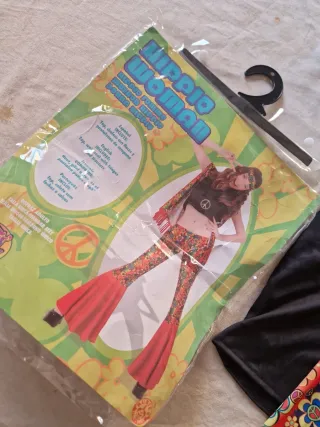Disfraz Hippie niña y Mujer Talla Única