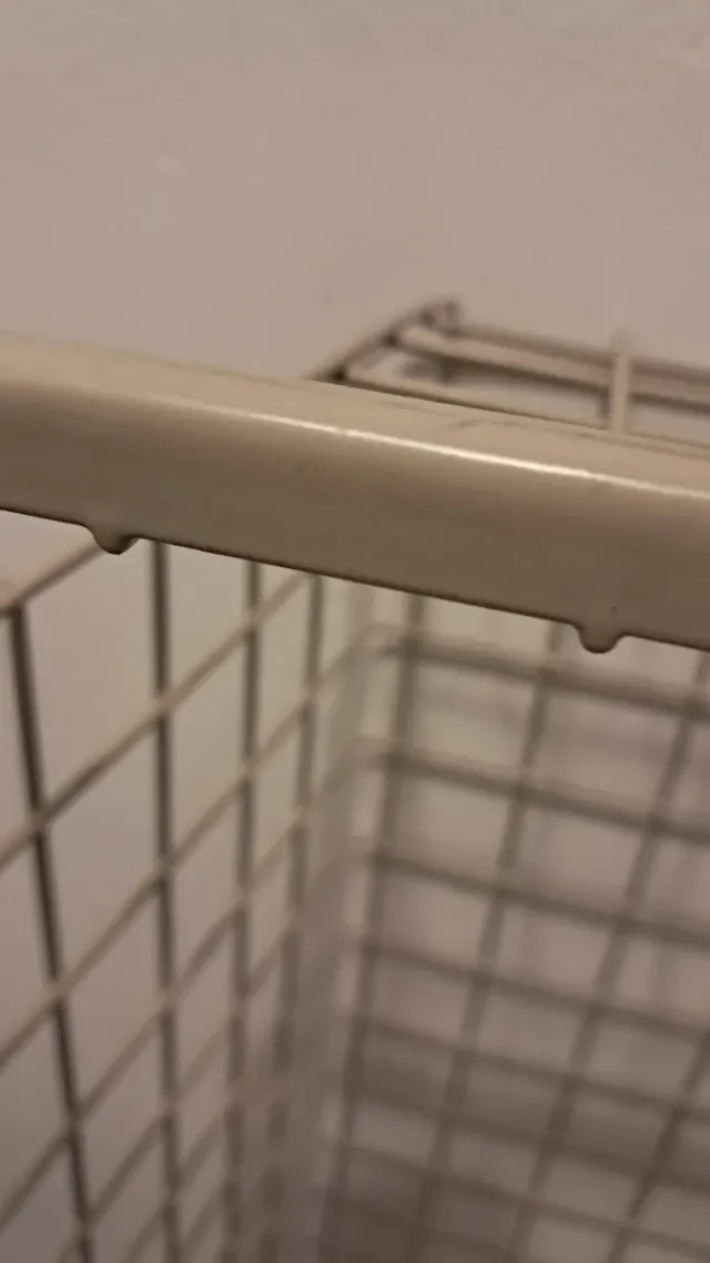 Cesta Komplement IKEA Beige/Blanco Metal/Plástico