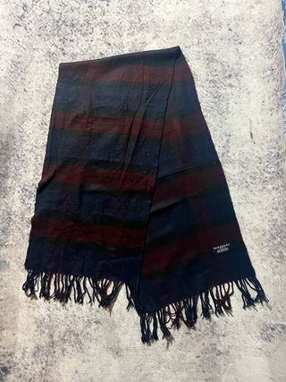 Bufanda Burberry Azul Marino y Rojo
