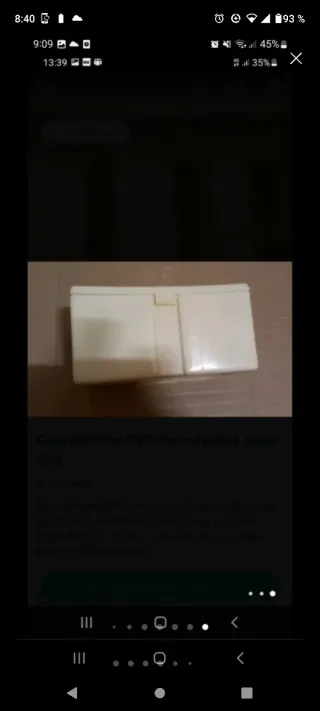 Caja plástico PVC de máquina coser Alfa creo