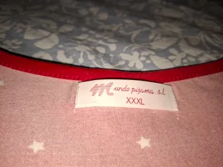 Camisón rojo 3XL estrellas unicornio