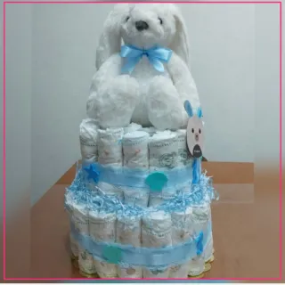 Pastel de pañales personalizado