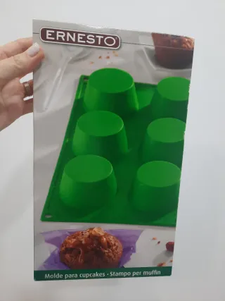 Forma Silicone Cupcakes/Muffins Ernesto Verde