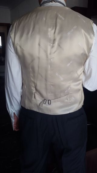Traje de Novio Gris 3 Piezas Talla XXL