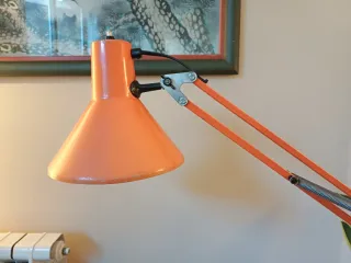Lámpara flexo vintage naranja años 70