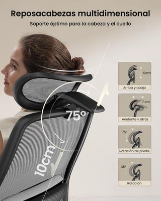 Silla de oficina ProtoArc EC2000 Negra