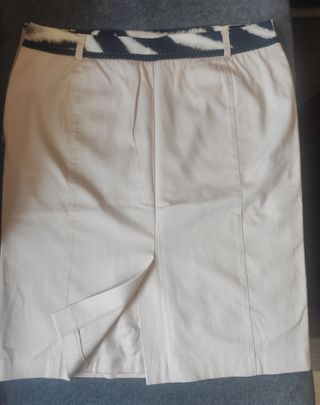 Falda Beige con Estampado Animal