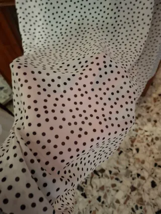 Vestito donna pois beige e nero