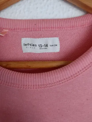 Sudadera Lefties Rosa T. 13-14 Corazón More Love