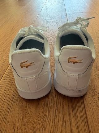 Zapatillas Lacoste Blancas Logo Dorado Talla 41