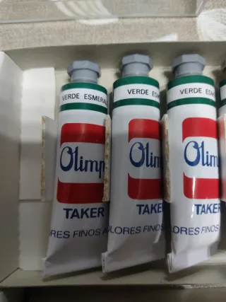 Lote Botes Pintura Óleo Olimpo y Titán