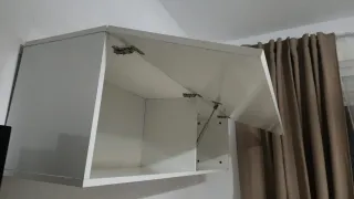 Mueble salón blanco y cristal