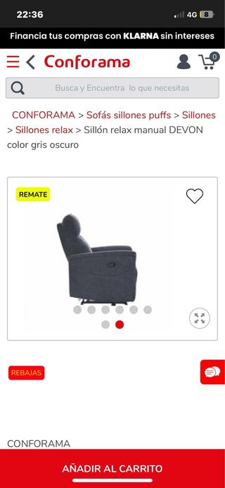 Butaca Relax Eléctrica Gris